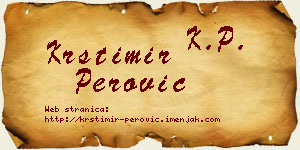 Krstimir Perović vizit kartica